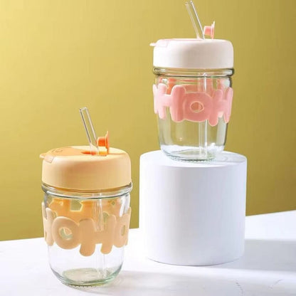 Glass Sipper ( With glass straw )