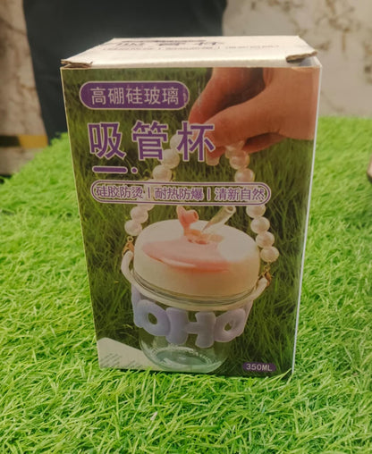 Glass Sipper ( With glass straw )