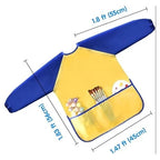 Kids Waterproof Art Apron with Long Sleeves - Mess-Free, User-friendly, and Versatile Painting Smock for Children