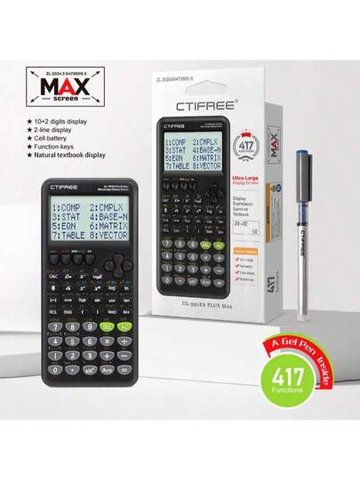 CTIFREE Large Screen Scientific Calculator with Water-Based Pen