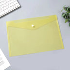 Clear Button Closure Bags - Transparent Folder FC Legal Size - Ideal for Organization and Document Protection