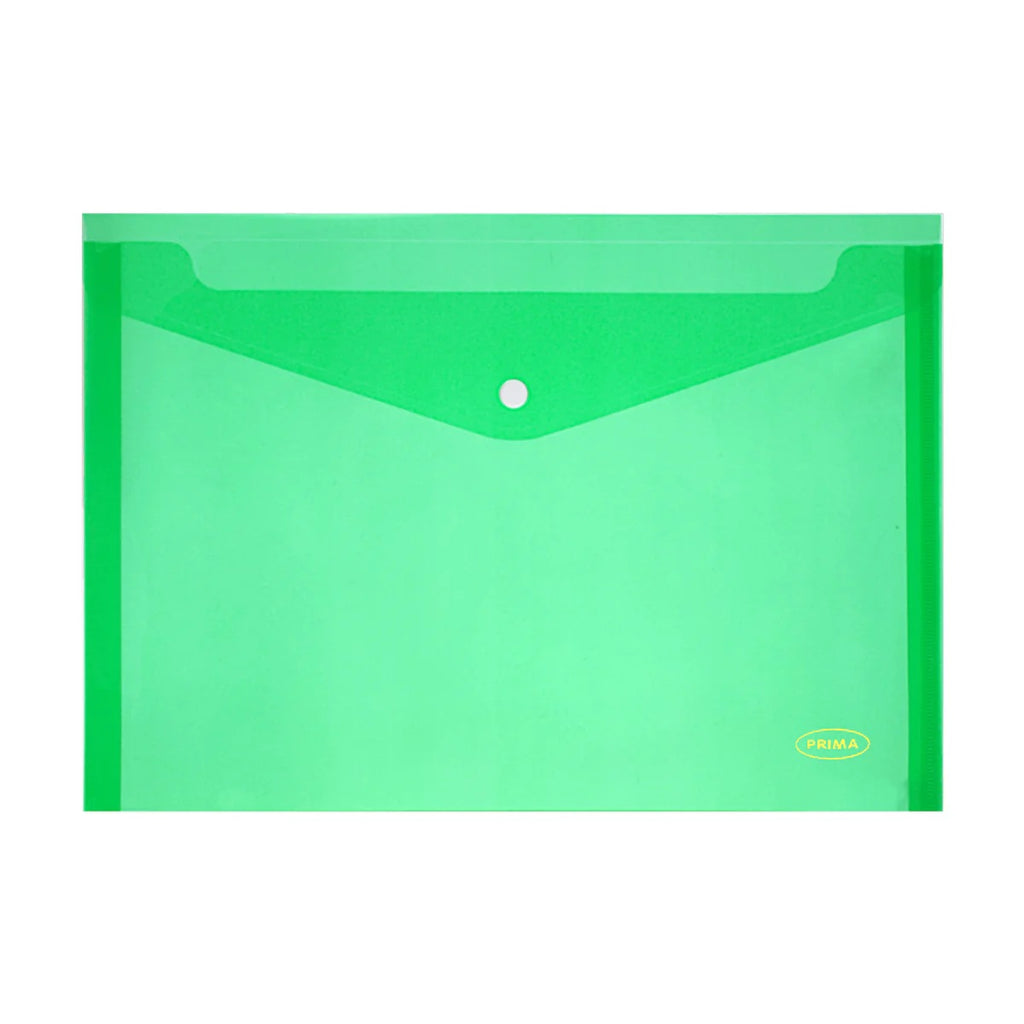 Clear Button Closure Bags - Transparent Folder FC Legal Size - Ideal for Organization and Document Protection