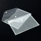 Clear Button Closure Bags - Transparent Folder FC Legal Size - Ideal for Organization and Document Protection