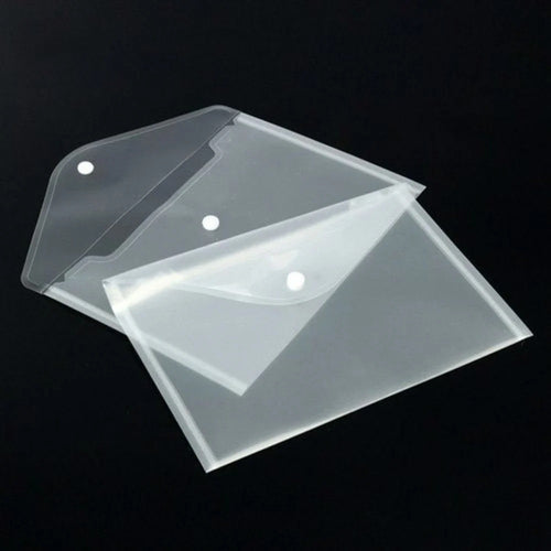 Clear Button Closure Bags - Transparent Folder FC Legal Size - Ideal for Organization and Document Protection