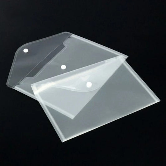 Clear Button Closure Bags - Transparent Folder FC Legal Size - Ideal for Organization and Document Protection
