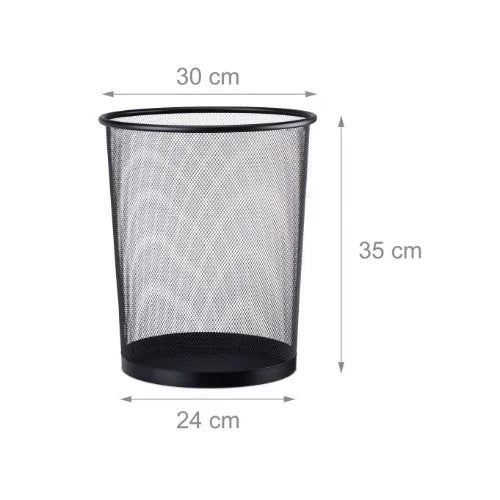 Metal Mesh Small & Medium Size Dustbin for Office use,Small Rooms,School, Bedroom,Kids Room, Home, Multi Purpose (Black,Metal Mesh)