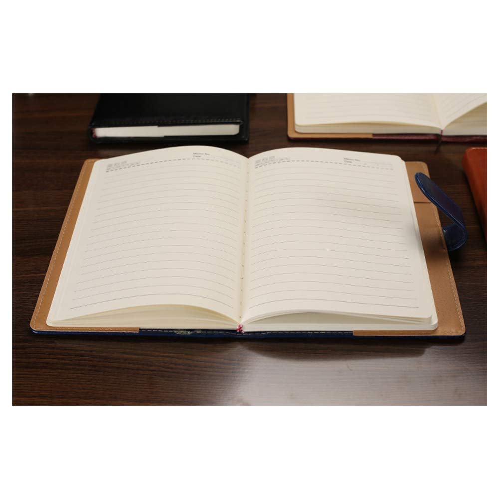 Leather Notebook A5 Magnetic Button Diary with Pen Holder