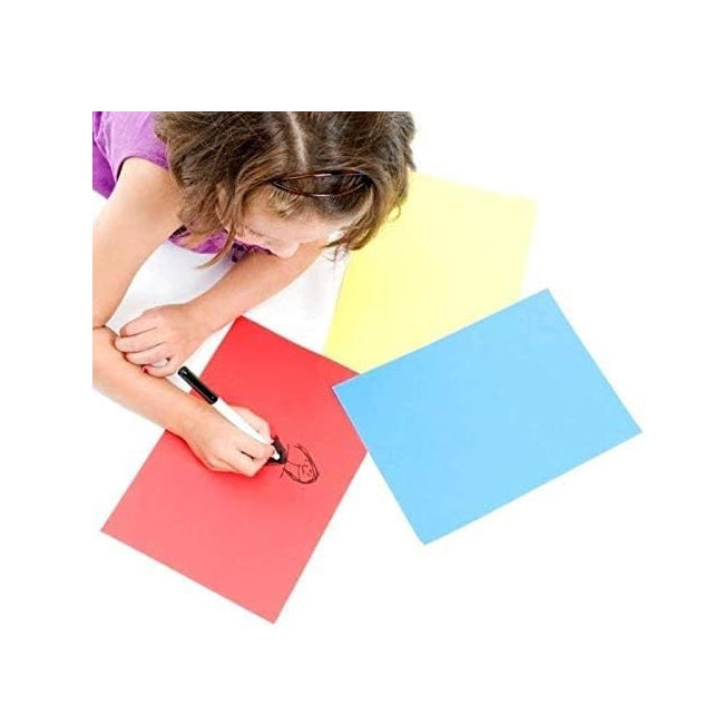 Colour Paper A4 size 100 Sheets - Multicolor & single color paper sheets for craft and printing -Colored A4 Copy Paper, Crafting Decorating Cut-to-Size Paper 100 Sheets 20 Colors for DIY Art Craft