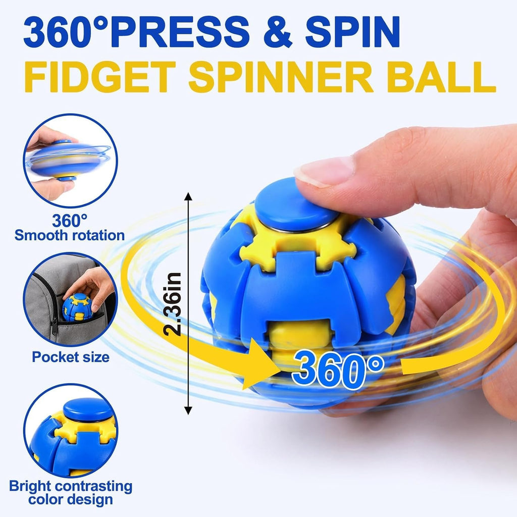 Spinner Ball Fidget Toy, PRE-Booking Press-to-Spin